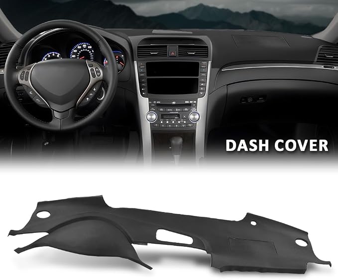 G-PLUS TPE Dash Cover Dashboard Cap Panel Compatible with Acura TL 2004-2008 Black
