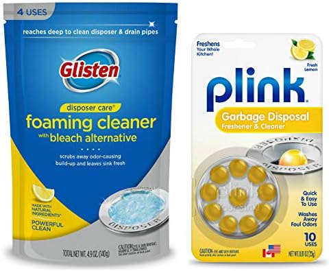 Glisten Garbage Disposer Care Foaming Cleaner and Plink Deodorizer Capsules
