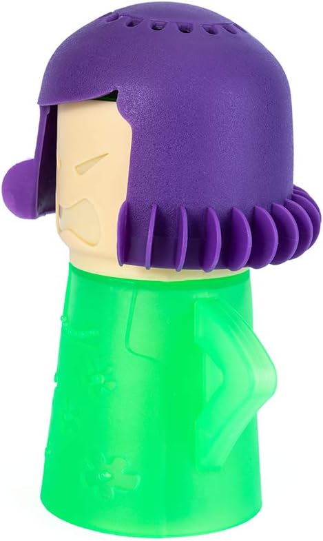 Microwave Cleaner Steam Angry mama Easily Cleans the Crud In Minutes. Fast Action Steam Kitchen Gadget,Just Add Vinegar and Water (green)