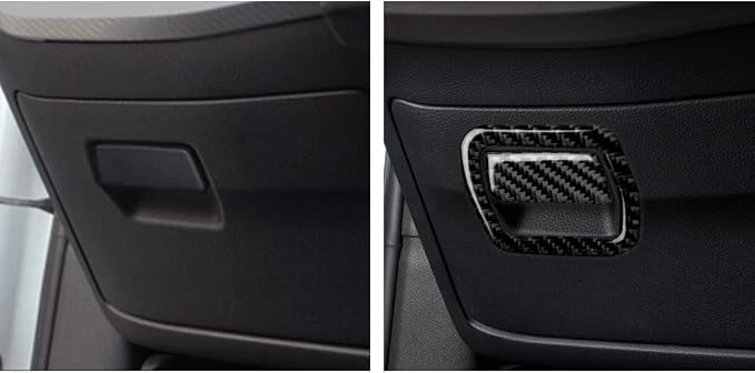 Real Carbon Fiber Trim for Audi Accessories | for B9 A4 S4 A5 S5 2017-2019 / RS5 2018 2019 Dash Driver Side Storage Box Handle Interior Thick Overlay Decal
