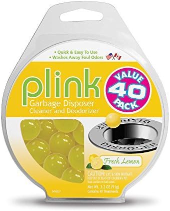 Plink Lemon-Scented Garbage Disposal Cleaner and Deodorizer | Includes 40 treatments |Made in USA by Plink