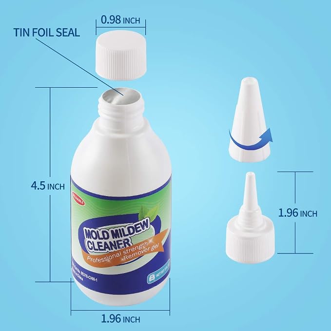 GELIVABLE Mold Remover Gel - Effective Mold Cleaner for Household Shower, Kitchen Sinks, Walls, Tiles, Grout, Bathrooms, Washing Machine and Refrigerator Strips - 15 Fl.Oz
