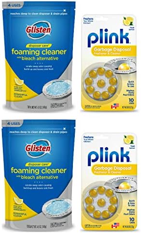 Glisten Disposer Care Foaming Cleaner 2-Pack and Plink Deodorizer Capsules 2-Pack