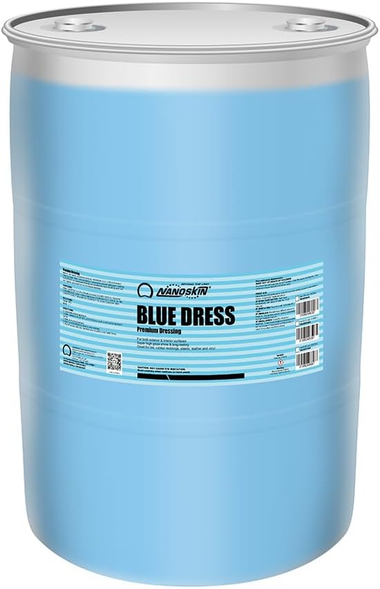 Nanoskin BLUE DRESS Premium Dressing 30 Gallons- Sprayable Interior & Exterior Dressing for Car Detailing | Works on Tire, Vinyl, Rubber, Plastic & Trim| Safe for Cars, Trucks, Motorcycles, RVs & More