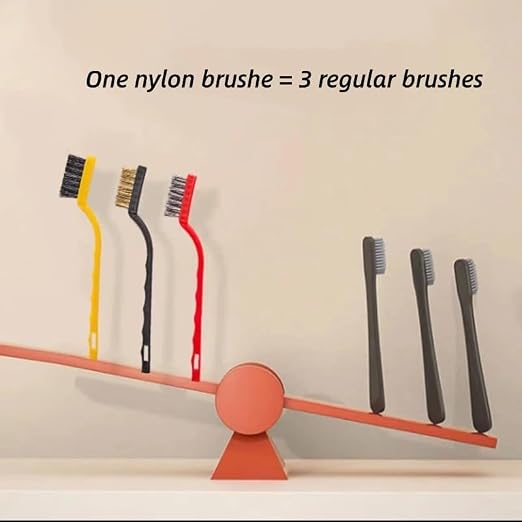 2Pcs Cleaning Scraper for Ovens, Stoves, Induction Hob, Stainless Steel Multi-Kitchen Scraperwith 3Pcs Stainless Steel Brass Nylon Brush ,Straight Version + Bending Version (Black)
