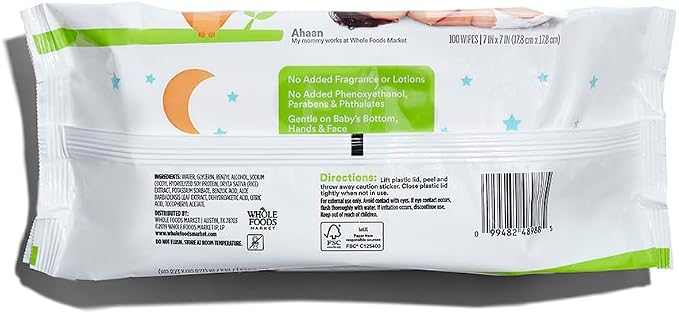 365 by Whole Foods Market, Refill Baby Wipes, 100 Count (Pack of 3)