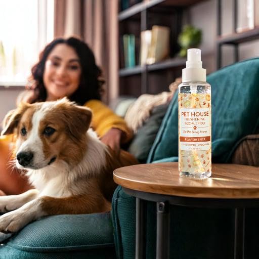 One Fur All Room Spray for Pet Odor, 4 OZ Concentrated Pet Friendly Air Freshener, Pumpkin Spice Pack of 1
