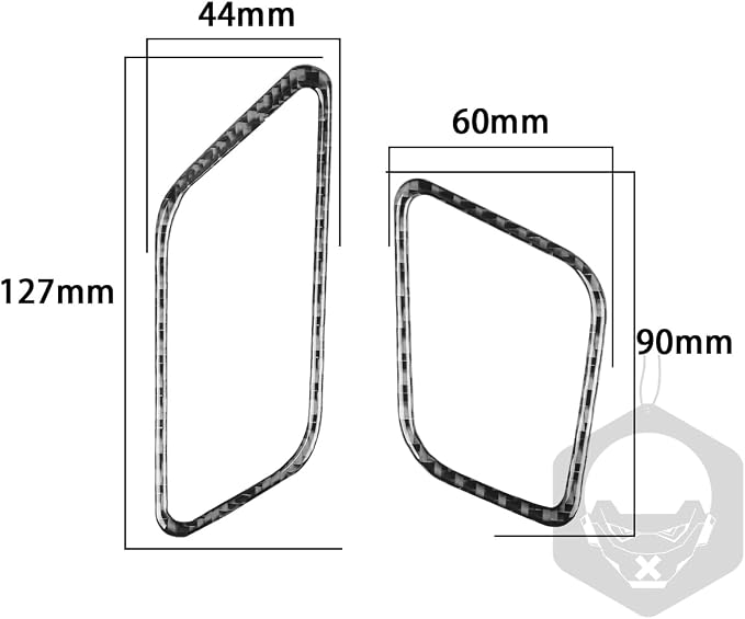 Real Carbon Fiber Trim for Audi 80A Q5 Accessories | for SQ5 2018-2025 Dash Sides Defogging Air Outlet Vent Frame Cover Sticker Interior Thick Overlay Decal