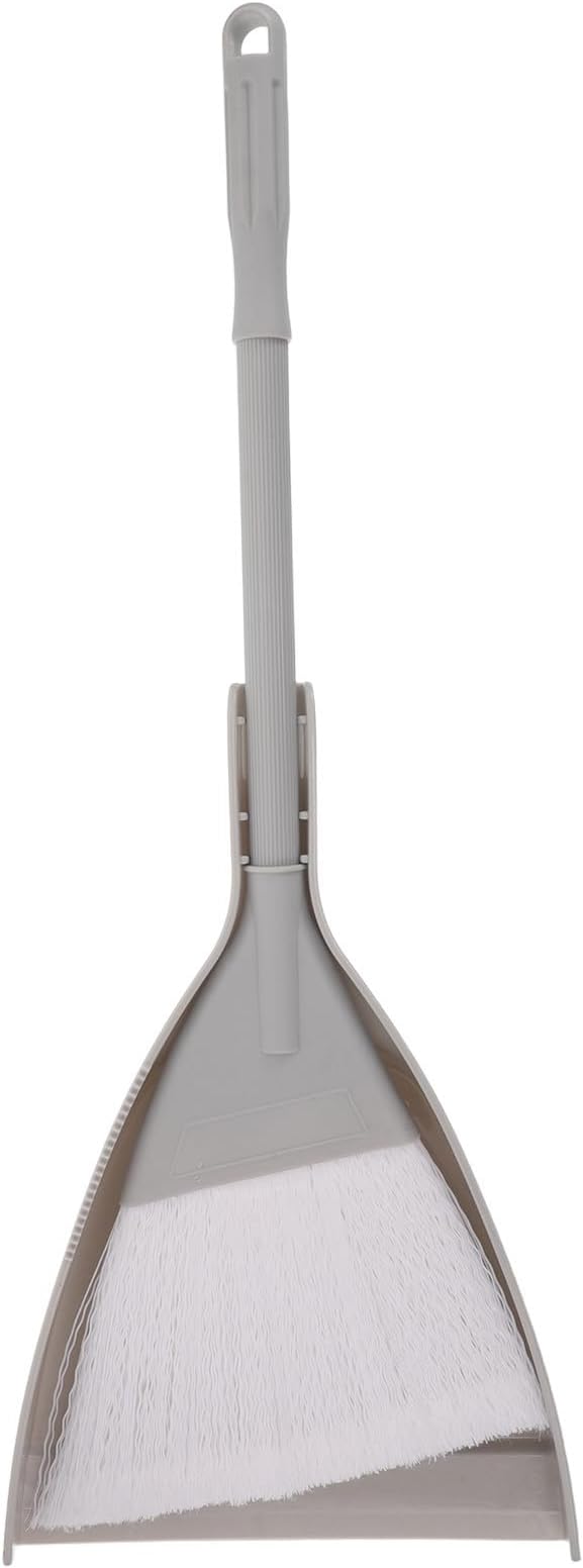 Small Broom with Dustpan Set for Bedrooms and Corner Spaces, Mini Handheld Brush with Ergonomic Grip and Sturdy Plastic Nylon Material, Reliable Small Sweeping Brush Dustpan,