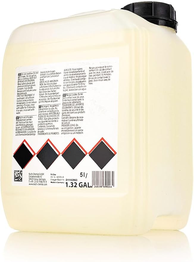 KOCHCHEMIE Pol Star - Vehicle Leather & Suede Cleaner; Effective Natural Vehicle Cleaner with Protection Formula; Cleans and Protects Cars Without Leaving Water Marks (5 Liters)