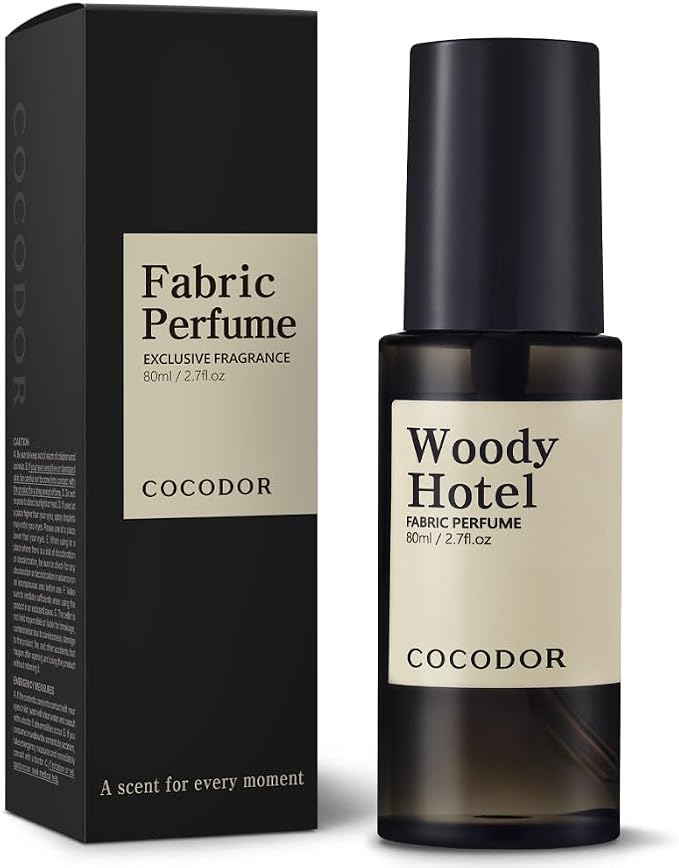 COCODOR Fragrance Room Spray/Woody Hotel/ 2.7oz(80ml) / Made with Essential Oils, scented room closet fabric odor eliminator spray