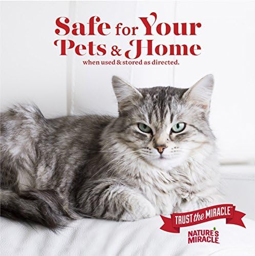 Nature’s Miracle Advanced Cat Stain & Odor Eliminator, Severe Mess, 1 gal | Enzymatic Cleaner Eliminates the Toughest Cat Messes, For Use on Multiple Surfaces, Safe For Pets and Home*, Sunny Lemon
