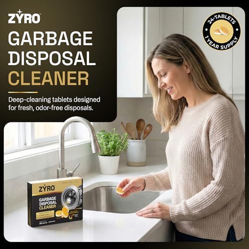 Zyro Washing Machine Cleaner & Garbage Disposal Cleaner Bundle | Includes 24 Pack Washing Machine Cleaner Tablets and 24 Pack Garbage Disposal Cleaner Tablets | Deep Cleaning & Odor Eliminating Tablet