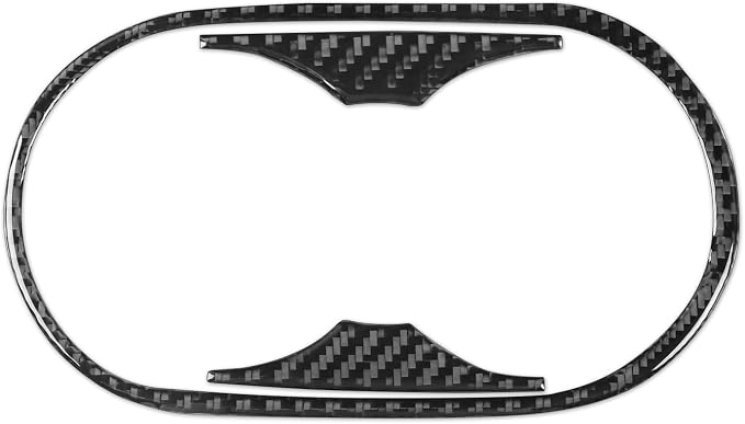 Carbon Fiber Rear Hidden Cup Decals Fit for Audi A3 8Y S3 2021-2025 | Rear Hidden Cup Holder Panel Trim | Accessories | Anti-scratch | Self-adhesive
