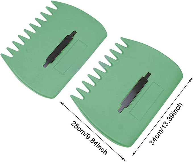2pcs Leaf Scoops Hand Rakes, Large Leaf Grabber with Leaf Claws Durable Ergonomic Leaf Scoops Garden Tool for Easy Picking up Leaves, Grass Clippings and Lawn Debris