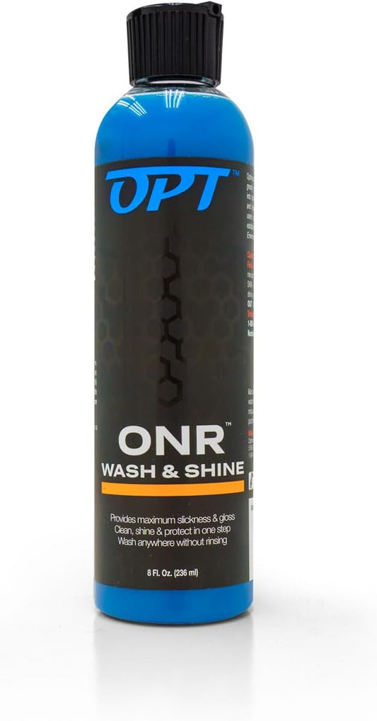 Optimum No Rinse Wash and Shine Version 5 - ONR Rinseless Car Wash Soap for Auto Detailing, Use On Paint, Ceramic Coatings, Glass, Interior (8 oz)