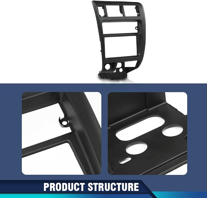 PIT66 Center Radio Dash Bezel Compatible with Toyota Tacoma 1998-2004 | Climate Control Dashboard Cover, Instrument Panel, Black, Interior Accessory, Easy Installation, Fit Toyota Tacoma 1998-2004