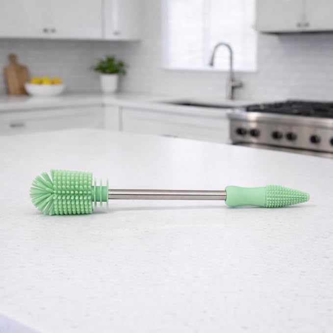Haakaa Silicone Cleaning Brush – Household Cleaning Brushes for Bottles and Crevices – Food-Grade Silicone: Dishwasher Safe