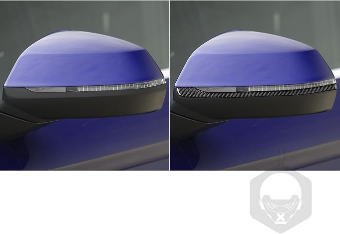 Real Carbon Fiber Trim for Audi 80A Q5 Accessories | for SQ5 2018-2025 Dash Sides Rearview Mirror Strip Cover Sticker Exterior Thick Overlay Decal
