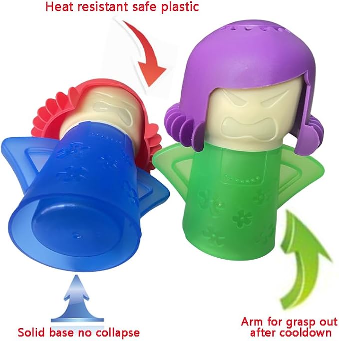 Angry Mama Microwave Steam Cleaner, Reusable Kitchen Gadget & Gift
