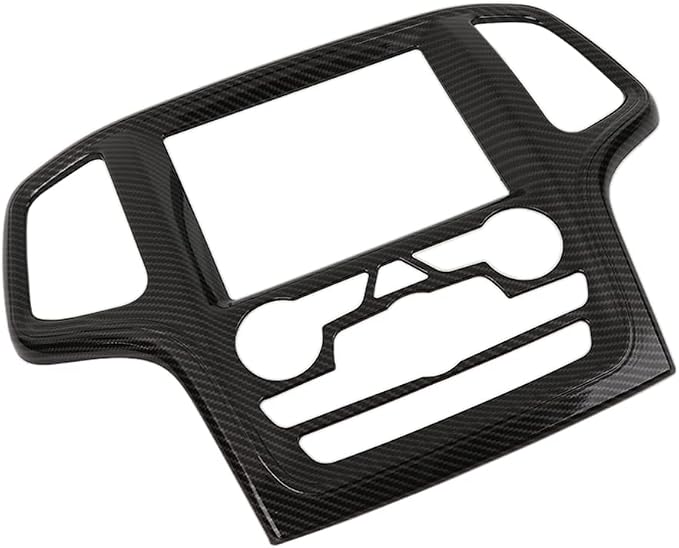 Dashboard GPS Navigation Panel Trim Full Cover for 2014-2018 Jeep Grand Cherokee SRT8 ABS Interior Mouldings Black Carbon Fiber Look Car Styling 1-Pack