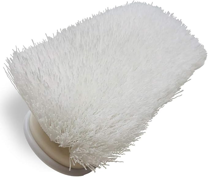 Stiff Boat Deck Brush, Heavy-Duty Marine Brush Head, 8" Firm Bristle with Bumper, 3/4" Thread Handle, for RV, Truck, and Auto Cleaning