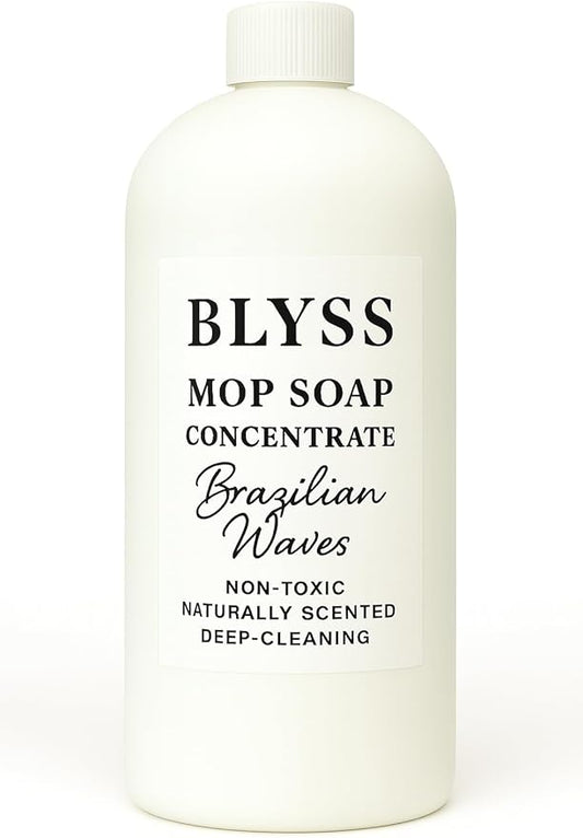 Mop Soap Brazilian Waves, Floor Cleaner for Mopping, Luxury Scented Mop Soap, LVP Vinyl Laminate and Hardwood Floor Cleaner Solution, Plant Powered Floor Cleaner