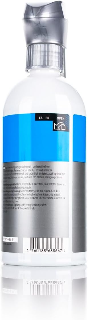 KOCHCHEMIE - Allround Surface Cleaner - Great for the Car and Home; Clean Finger Prints, Dust, Grease, Dirt, Etc. Streak-Free, Safe on Plastic, and Other Smooth Surfaces (500 milliliters)