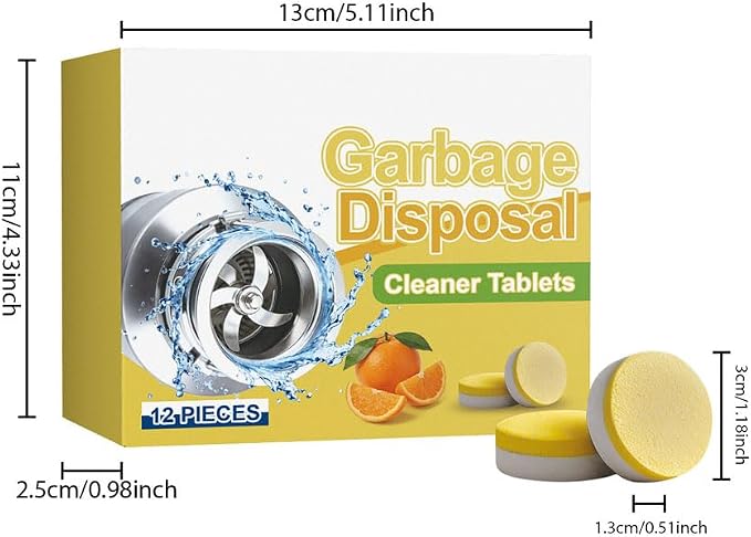 Garbage Disposal Cleaner Tablets, Foaming Tablets for Garbage Disposal, Gentle for Kitchen Drain Cleaning Care (2box)