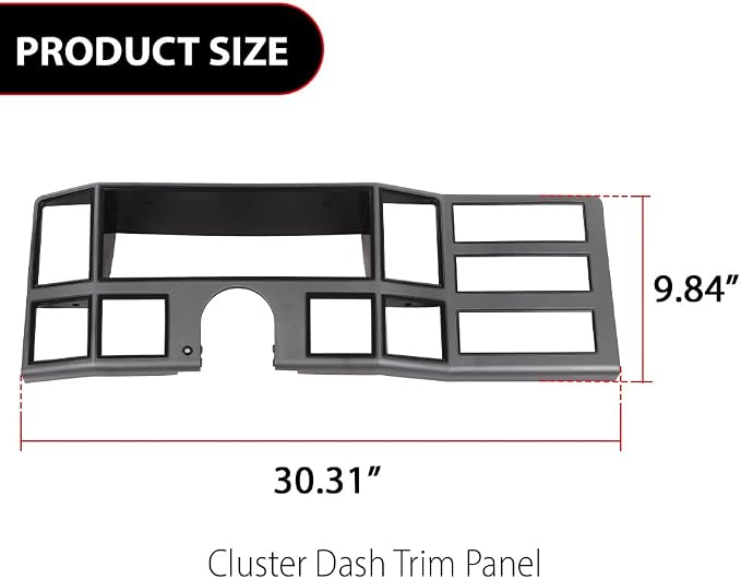DOTCOM Dash Cover Panel Compatible with Jeep Cherokee XJ 1984-1996
