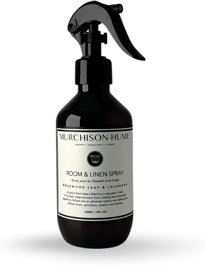 Murchison-Hume Luxury Room & Linen Spray – Rosewood Leaf & Lavender | Eco-Conscious, Plant-Based Fabric Mist & Air Freshener | Long-Lasting Scent, 10 fl oz