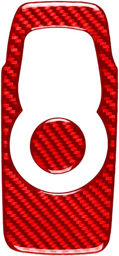 Car Control Gear Shift Knob Sticker Fit for Chrysler 300 2011-2023 | for Chrysler 300 / 300C / 300S / Limited/Touring/Base 2011-2023|Red Real Carbon Fiber|Trim Decals Accessories|Thick Overlay