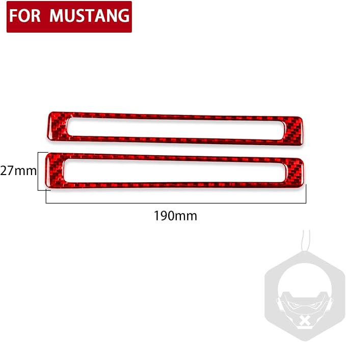 Real Carbon Fiber Trim for Ford Mustang Accessories | for 2009 2010 2011 2012 2013 2014 Gear Shift Button Frame Panel Cover Interior Thick Overlay Decal