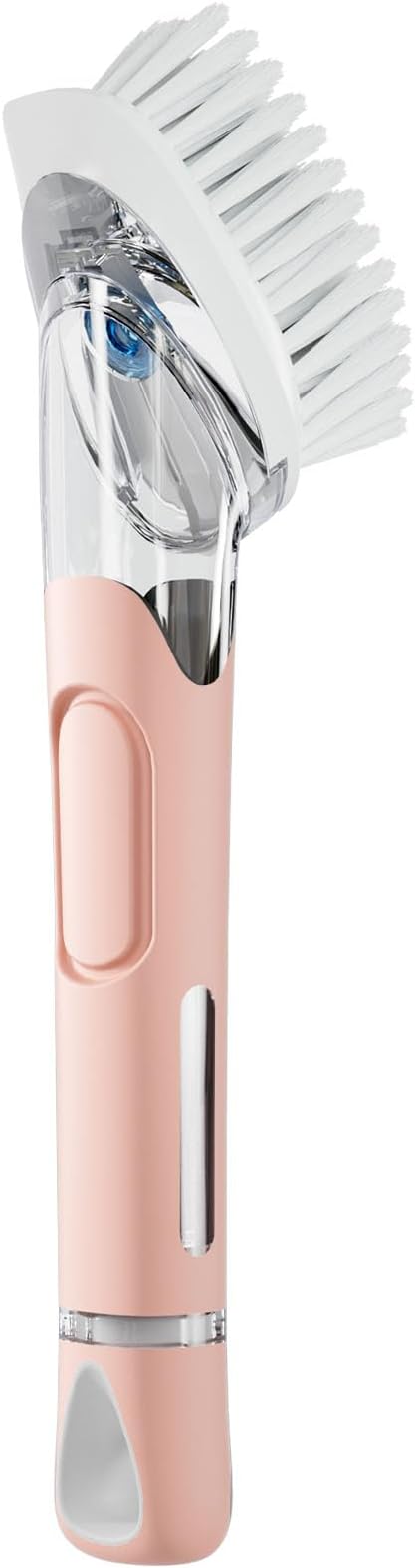 RIMAY Dish Brush with Soap Dispenser Dish Washing Brush with Handle | Soap Dispensing Dish Brush, Soap Brush for Kitchen Sink, Dish Wand Kitchen Brushes for Dishes/Pans/Pots/Sink (Pink)