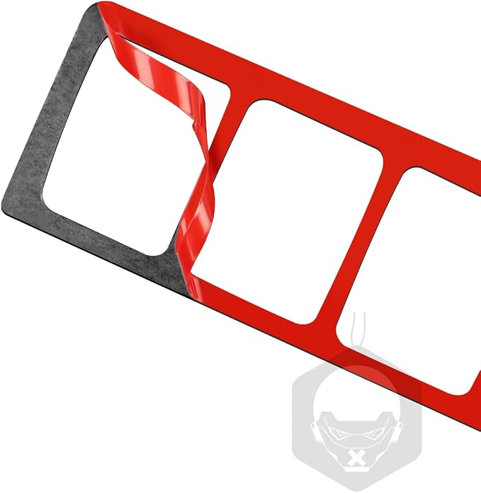 Red Real Carbon Fiber Trim for Nissan Rogue Accessories | for 2014-2020 / Rogue Sport 2017-2022 Driving Mode Select Switch Panel Cover Sticker Interior Thick Overlay Decal
