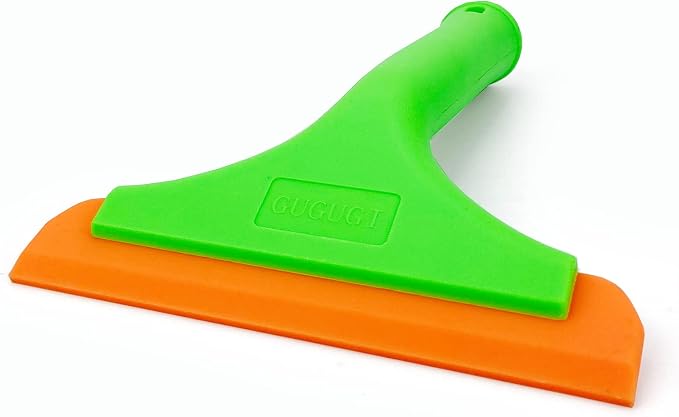 Super Flexible Silicone Squeegee, Auto Water Blade, Water Wiper, Shower Squeegee, 5.9'' Blade and 7.5'' Long Handle, for Car Windshield, Window, Mirror, Glass Door