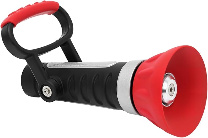 RESTMO Fireman Style Hose Nozzle Heavy duty, Hose Spray Nozzle for Outdoor | Large Lever Handle, High Pressure Twist Garden Nozzle with 3 Spray Patterns for Watering Lawn and Garden, Washing Car