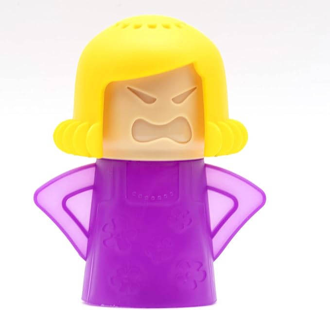 Microwave Oven Cleaner, Angry Mom Microwave Cleaner, Steamer Cleaning with Vinegar and Water, Microwave Oven Cleaner for Kitchen Office (Purple)