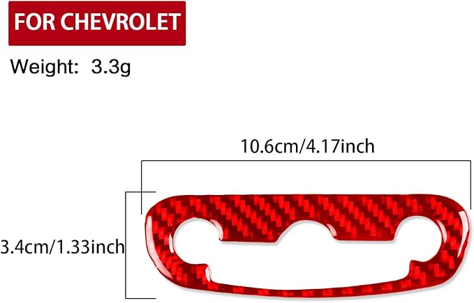 Car Decorative Decals Headlight Switch Button Panel Trim Sticker Compatible with Chevy Malibu 9th Gen Real Carbon Fiber Accessories 2016 2017 2018 2019 2020 2021 2022 2023 2024