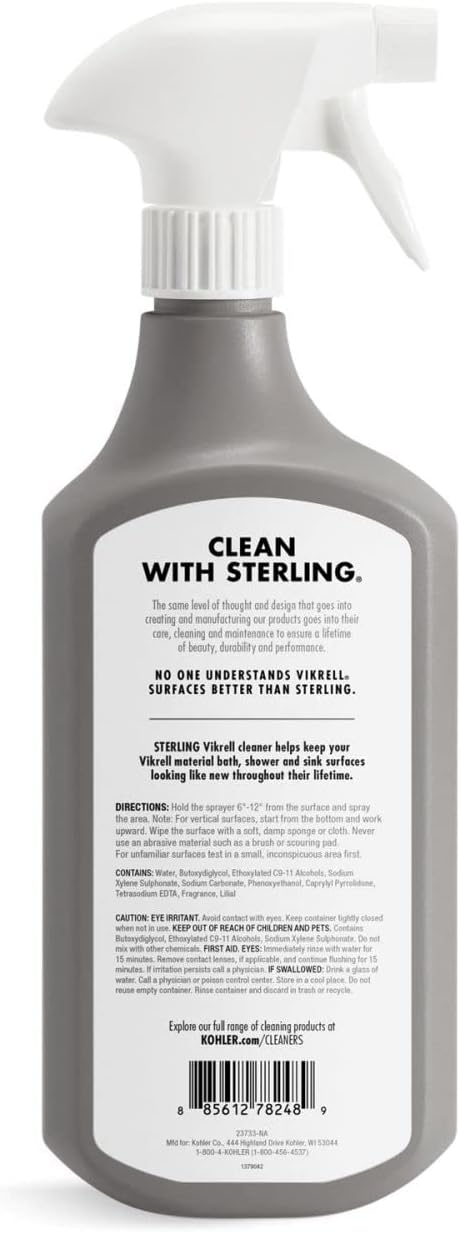 KOHLER K-EC23733-NA Sterling Vikrell Cleaner, 28 Fl Oz (Pack of 2)