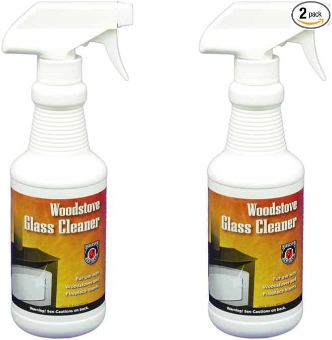 MEECO'S RED DEVIL 701 Wood Stove Glass Cleaner - Removes Creosote, Soot & Smoke from Wood, Pellet, Coal Stoves & Fireplace Inserts (2 Pack, 16 fl oz Each) - Made in the USA