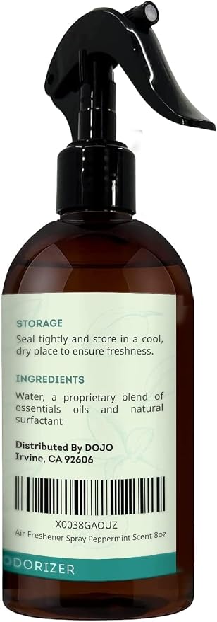 Kate Naturals Peppermint Air Freshener Spray for Room & Car with Natural Mint. Odor Eliminator Peppermint Spray for Bathroom & Linen (8 fl oz, Pet Safe, Non Toxic) | Pet Safe, Non Toxic, Natural Mint Odor Eliminator Peppermint Spray for Bathroom & Linen