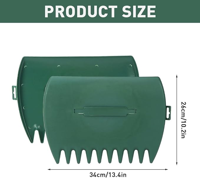 2pcs Leaf Scoops Hand Rakes,Leaf Grabber for Picking Up Yard Leaves Lawn,Garbage,Grass Clippings,Lightweight & Efficient Leaves Picker,Garden Shovel Tool Leaf-Claw Collector