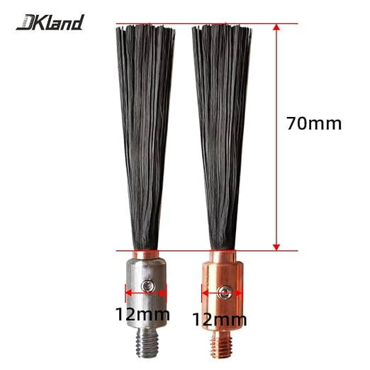 M6/M8/M10 Brush Set for MIG/TIG Weld Cleaner Stainless Steel Polishing Electrolytic Processor，10pcs Brush + 1pcs Brush HEAD Connector (Copper, M8)