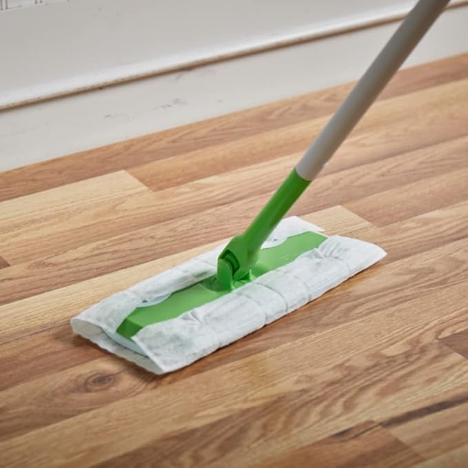 Amazon Basics Heavy Duty Dry Sweeping Cloths, Floor Cleaning, Multi-Surface, Disposable, Trap Dust, Dirt & Pet Hair, Fits Swiffer Sweeper Mop Heads, 44 Count