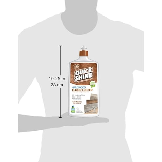 Quick Shine Hardwood Floor Luster 27 oz, Natural Looking Shine | Plant Derived Carnauba Polish, Renew & Protect, Streak & Haze Free, Non-slip, pH Neutral, No PFAS, EPA Safer Choice