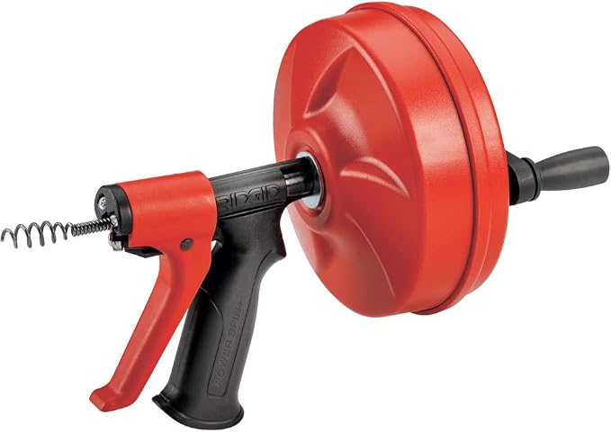 RIDGID 57043 Power Spin+ Drain Cleaner + RIDGID 57003 EZ Change Faucet Wrench