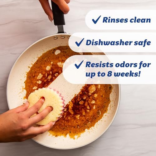 Scrub Daddy Scrub Mommy Kitchen Sponges for Dishes & Wiping Spills - Dual-Sided Dish Scrubber Sponge for Cleaning - Multi-Colored Bulk Pack - Stain & Odor Resistant (5 Count) (Pack of 2)