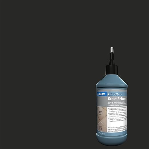 MAPEI UltraCare Grout Refresh, Universal Grout Colorant & Sealer, 8 oz Bottle – Easy Grout Restoration & Protection, 5118 Jet Black