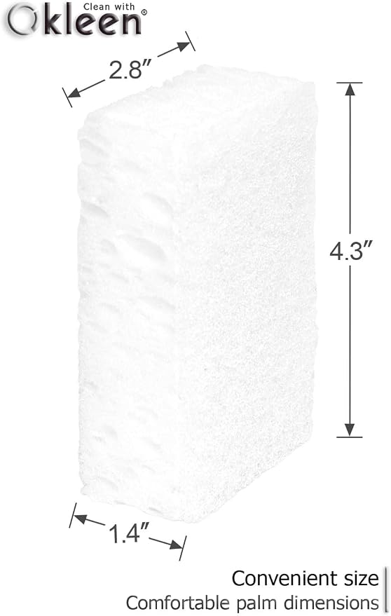 White Multi Use Scrub Sponges. Made in Europe. 9 Pack, 4.3x2.8x1.4 inches. Odorless Delicate Scrubber for Kitchen and Household Cleaning